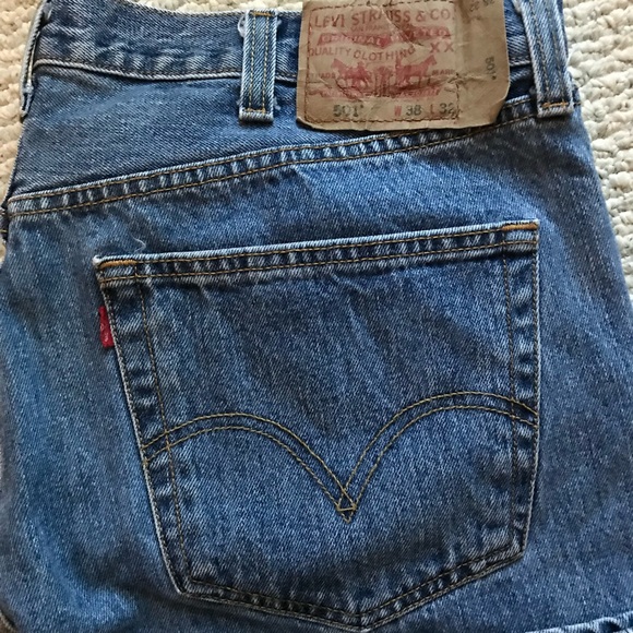 Levi’s 501 button fly straight leg jeans size 38 - Picture 5 of 6